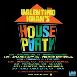 Valentino Announces Valentino Khans House Party Tour