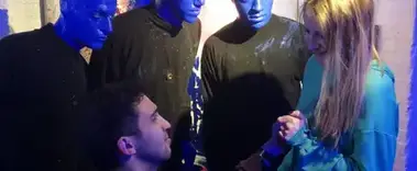 Bww Tv Couple Gets Engaged Onstage At Blue Man Group Performance