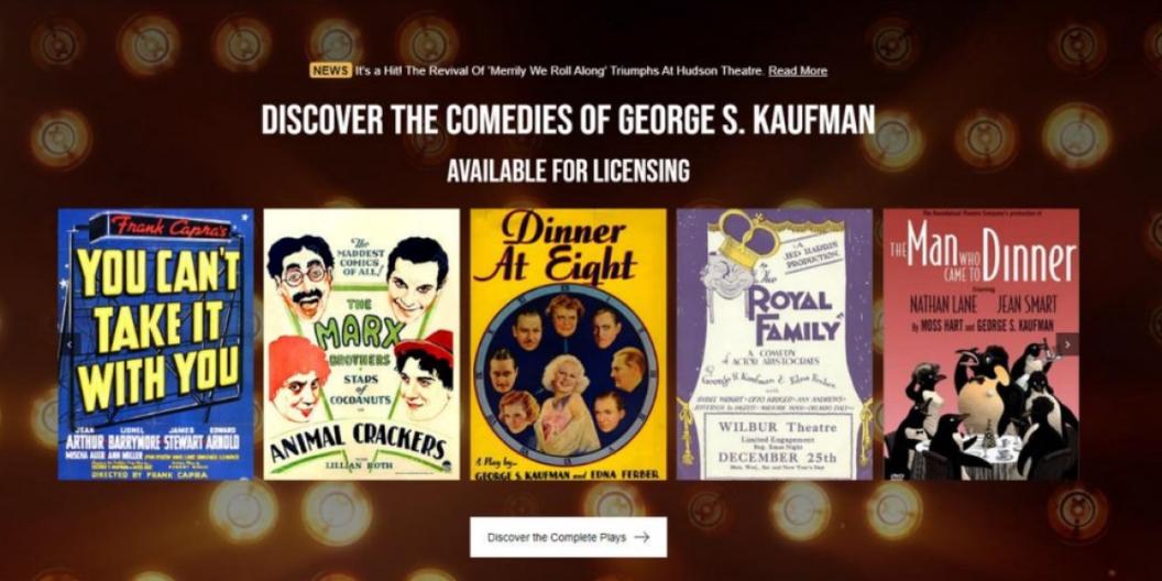 New Legacy Website Announced For Legendary Comic Playwright George S. Kaufman  Image