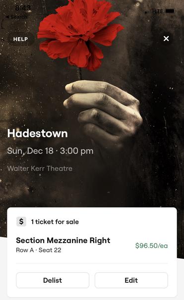 1 Ticket To Hadestown 3pm 12 18 Message Board