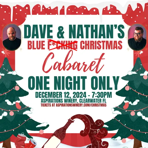 Dave & Nathan’s Blue Christmas Cabaret show poster