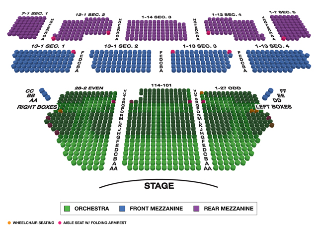 Music box theater nyc deals seating chart