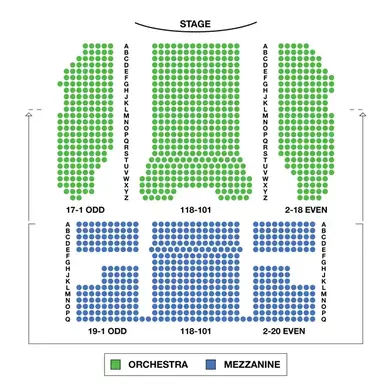 August Wilson Theater Seating Plan | Elcho Table