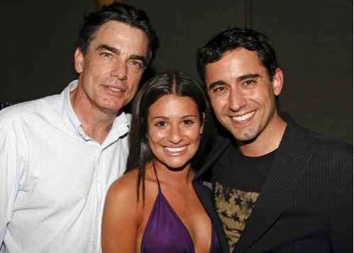 Peter Gallagher Lea Michele and John Lloyd Young Photo 2008 08 20